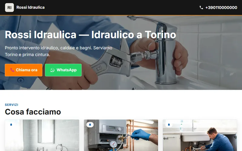 Esempio di pagina per impiantisti